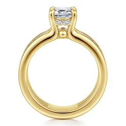 Outlet Gabriel & Co. Reeba - 14K Yellow Gold Emerald Cut Diamond Engagement Ring