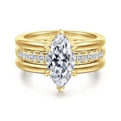 Discount Gabriel & Co. Reeba - 14K Yellow Gold Marquise Shape Diamond Engagement Ring