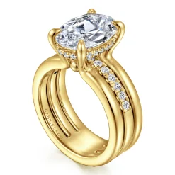 Online Gabriel & Co. Reeba - 14K Yellow Gold Oval Diamond Engagement Ring