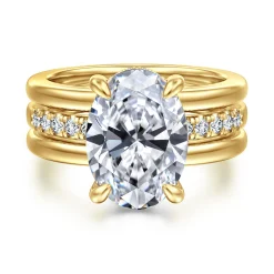 Online Gabriel & Co. Reeba - 14K Yellow Gold Oval Diamond Engagement Ring