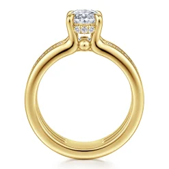New Gabriel & Co. Reeba - 14K Yellow Gold Oval Diamond Engagement Ring