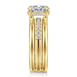 New Gabriel & Co. Reeba - 14K Yellow Gold Oval Diamond Engagement Ring