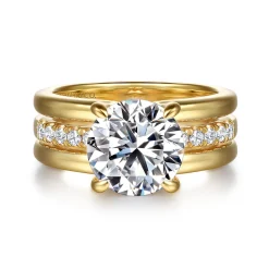 Online Gabriel & Co. Reeba - 14K Yellow Gold Round Diamond Engagement Ring