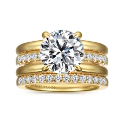 Online Gabriel & Co. Reeba - 14K Yellow Gold Round Diamond Engagement Ring