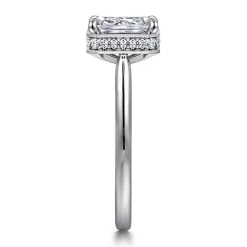 Gabriel & Co. Reece - 14K White Gold Cushion Cut Bezel Prong Diamond Engagement Ring