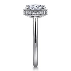 Online Gabriel & Co. Reece - 14K White Gold Oval Bezel Prong Diamond Engagement Ring