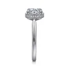 Clearance Gabriel & Co. Reece - 14K White Gold Round Bezel Prong Diamond Engagement Ring