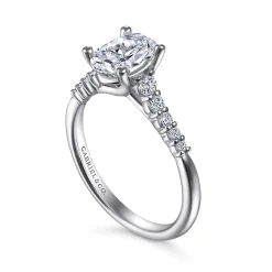 Outlet Gabriel & Co. Reed - 14K White Gold Oval Diamond Engagement Ring