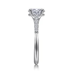 Outlet Gabriel & Co. Reed - 14K White Gold Oval Diamond Engagement Ring