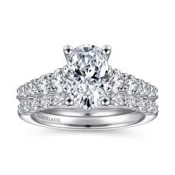 Gabriel & Co. Reed - 14K White Gold Oval Diamond Engagement Ring