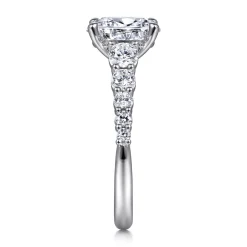 Gabriel & Co. Reed - 14K White Gold Oval Diamond Engagement Ring