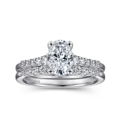 New Gabriel & Co. Reed - Platinum Oval Diamond Engagement Ring