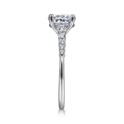 New Gabriel & Co. Reed - Platinum Oval Diamond Engagement Ring