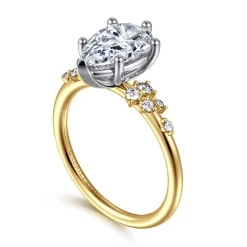 Gabriel & Co. Reena - 14K White and Yellow Gold Pear Shape Diamond Engagement Ring