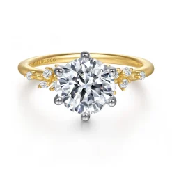 Online Gabriel & Co. Reena - 14K White and Yellow Gold 6 Prong Diamond Engagement Ring