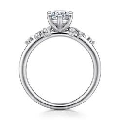 Online Gabriel & Co. Reena - 14K White Gold Oval Diamond Engagement Ring
