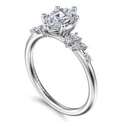 Online Gabriel & Co. Reena - 14K White Gold Oval Diamond Engagement Ring