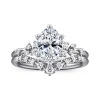 New Gabriel & Co. Reena - 14K White Gold Oval Diamond Engagement Ring
