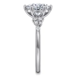 New Gabriel & Co. Reena - 14K White Gold Oval Diamond Engagement Ring