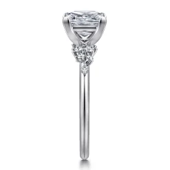 Outlet Gabriel & Co. Reena - 18K White Gold Princess Cut Diamond Engagement Ring