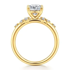 Outlet Gabriel & Co. Reena - 18K Yellow Gold Cushion Cut Diamond Engagement Ring