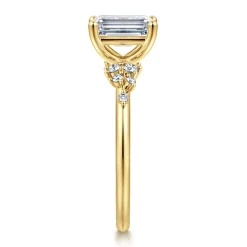 Sale Gabriel & Co. Reena - 14K Yellow Gold Emerald Cut Diamond Engagement Ring