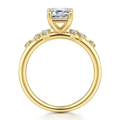 Sale Gabriel & Co. Reena - 14K Yellow Gold Emerald Cut Diamond Engagement Ring