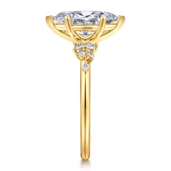 New Gabriel & Co. Reena - 18K Yellow Gold Marquise Shape Diamond Engagement Ring