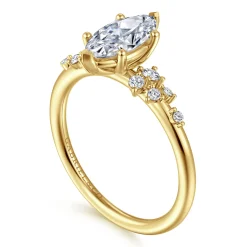 Best Gabriel & Co. Reena - 14K Yellow Gold Marquise Shape Diamond Engagement Ring