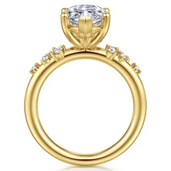 Best Gabriel & Co. Reena - 14K Yellow Gold Marquise Shape Diamond Engagement Ring