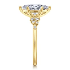 New Gabriel & Co. Reena - 14K Yellow Gold Marquise Shape Diamond Engagement Ring