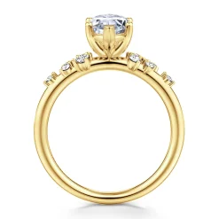 New Gabriel & Co. Reena - 14K Yellow Gold Marquise Shape Diamond Engagement Ring