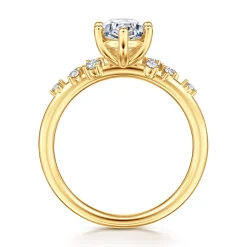 Hot Gabriel & Co. Reena - 18K Yellow Gold Oval Diamond Engagement Ring