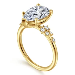 Gabriel & Co. Reena - 14K Yellow Gold Pear Shape Diamond Engagement Ring