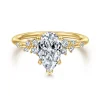 Gabriel & Co. Reena - 14K Yellow Gold Pear Shape Diamond Engagement Ring