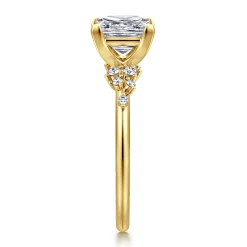 Outlet Gabriel & Co. Reena - 14K Yellow Gold Princess Cut Diamond Engagement Ring