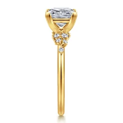 Clearance Gabriel & Co. Reena - 18K Yellow Gold Princess Cut Diamond Engagement Ring