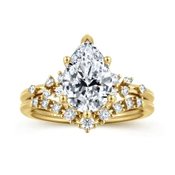 Discount Gabriel & Co. Reena - 14K Yellow Gold 6 Prong Pear Shape Diamond Engagement Ring