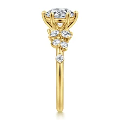 Best Gabriel & Co. Reena - 14K Yellow Gold Round Diamond Engagement Ring