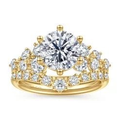Hot Gabriel & Co. Reena - 14K Yellow Gold Round Diamond Engagement Ring