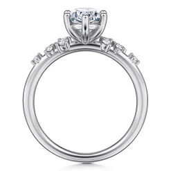 Outlet Gabriel & Co. Reena - Platinum Oval Diamond Engagement Ring