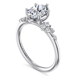 Outlet Gabriel & Co. Reena - Platinum Oval Diamond Engagement Ring