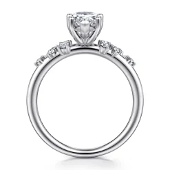 Clearance Gabriel & Co. Reena - Platinum Pear Shape Diamond Engagement Ring