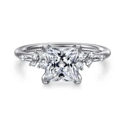 Gabriel & Co. Reena - Platinum Princess Cut Diamond Engagement Ring