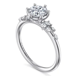 Online Gabriel & Co. Reena - Platinum Round Diamond Engagement Ring