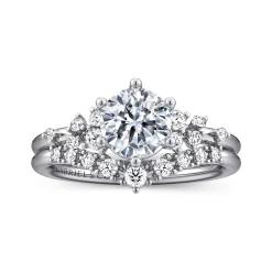Online Gabriel & Co. Reena - Platinum Round Diamond Engagement Ring