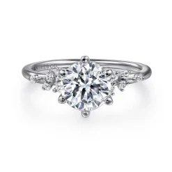 Online Gabriel & Co. Reena - Platinum Round Diamond Engagement Ring
