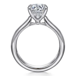 Hot Gabriel & Co. Reeve - 14K White Gold Round Diamond Engagement Ring