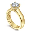 Best Gabriel & Co. Reeve - 14K Yellow Gold Cushion Cut Diamond Engagement Ring