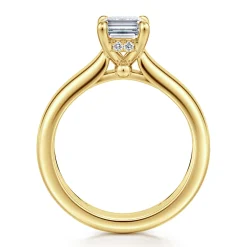 Discount Gabriel & Co. Reeve - 14K Yellow Gold Emerald Cut Diamond Engagement Ring